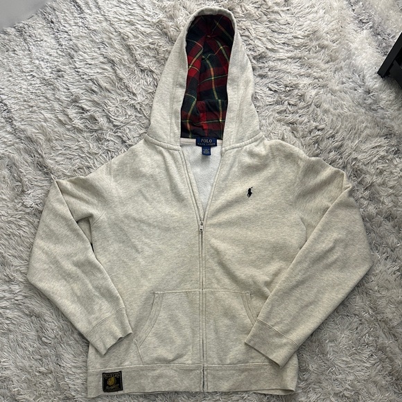 Polo by Ralph Lauren Beige Zip-Up Hoodie - Picture 2 of 3